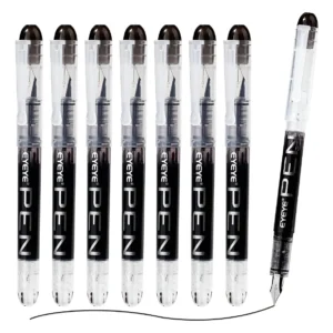 Bolígrafos Estilográficos Eyeye Negro Tinta Líquida 0.5mm 8 Piezas