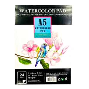 Uffiziarts Block Papel Acuarela A5 180gr 14.8×21 Cm 24 Hojas