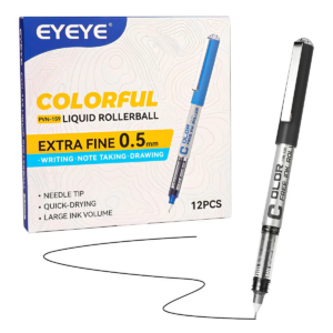 Bolígrafos Eyeye Negros Con Punta De Aguja 12 Pzs Pvn159.5 – Negro