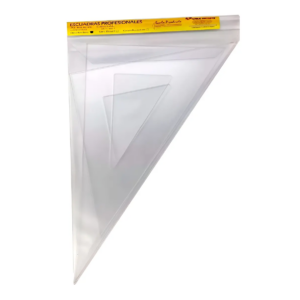 Escuadra Acrílica Uffiziarts 32cm Transparente Con Bisel