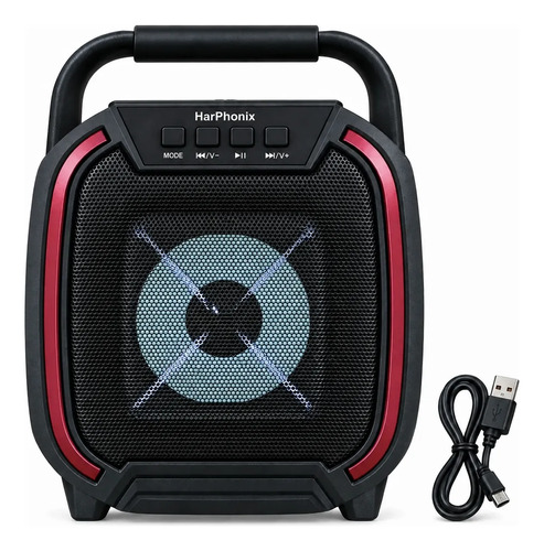 Bocina Bluetooth Harphonix Gd-b051 Recargable Usb Y Radio Fm Rojo