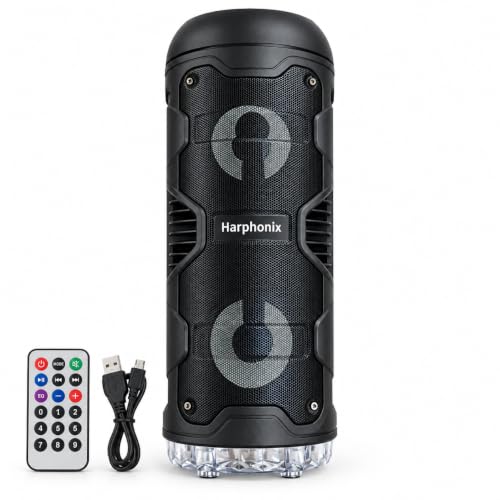 Bocina Bluetooth Harphonix Gd-b052 Recargable Con Control Fm Negro