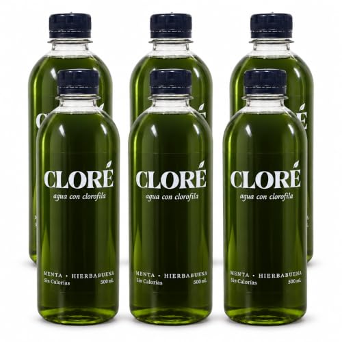 Agua Con Clorofila Cloré Menta Y Hierbabuena 500 Ml 6 Piezas