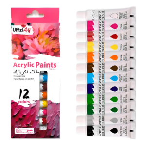 Uffiziarts Estuche Pintura Acrílico Tubo 12 Colores 9 ml