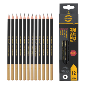Set 12 Lápices Grafito Sketch Escritura Dibujo 4b