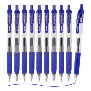 Eyeye G-103 Bolígrafos De Gel 0.7mm Punta Fina 10 Piezas Azul