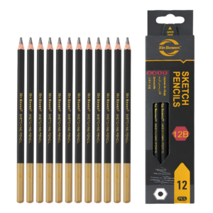 Set 12 Lápices Grafito Sketch Escritura Dibujo 12b