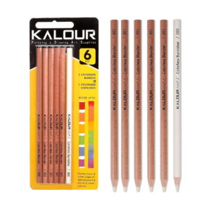 Kalour Set Lápices Blander y Burnisher Incoloro Para Artistas Dibujo