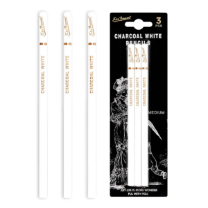 3 Piezas Lápices De Carbón Blanco Uffiziarts