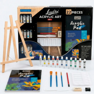 Kit De Pintura Acrílica Uffiziarts 22 Pzs Con Caballete